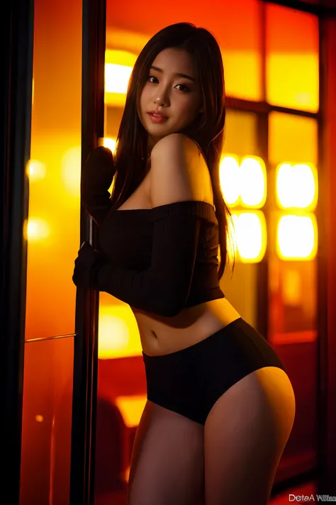 lady, posing seductively to viewer, solo:1, pov, beautiful thick thighs,
red light district window brothel background, De Wallen, long hair, 3/4 body, mini hot shorts