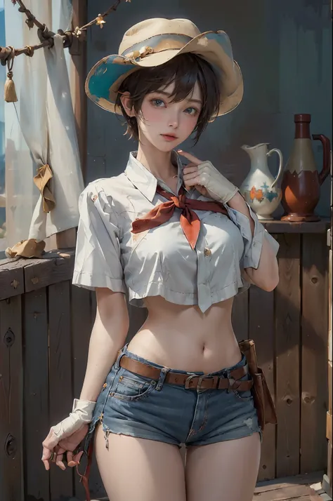 (((((solo))))),(((((masterpiece))))), (((((best quality))))),(((((highly detailed))))), finely detailed, Depth of field,detailed clothes, highres,
1girl, bangs, (beautiful detailed face:1.3), collarbone, collared shirt, ((white shirt)), button down to show...