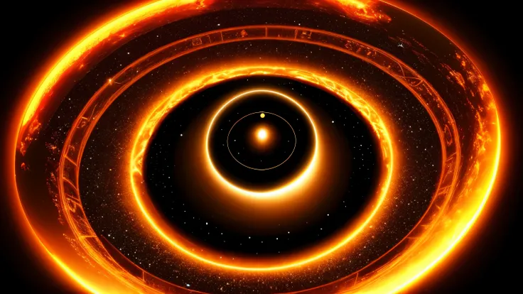 artistic depiction of a blackhole, space, astrology, astrophysics, dark, sci-fi