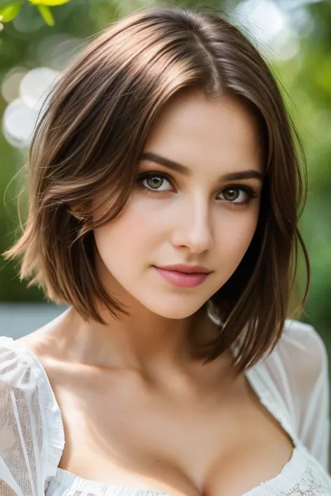 foreigner, Full body Esbian, breast enhancement, young girl pictures, model shooting style, brown hair, short hair, (look at the audience:1.2), (detailed pupil:1.3), (natural soft light), (attractive), film grain, Bokeh, beautiful face, super dense skin, P...