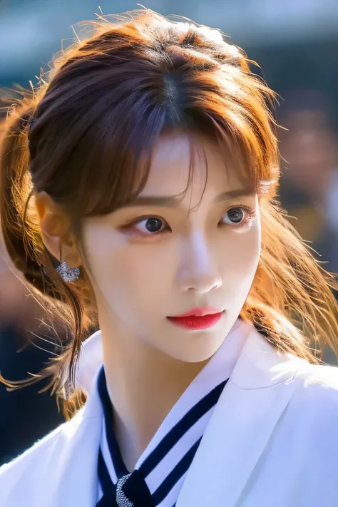 beautiful korean woman, K-POP idol, expressive eyes, korean idol, Stray Kids, 1 person, masterpiece, high quality, 最high quality, High resolution,