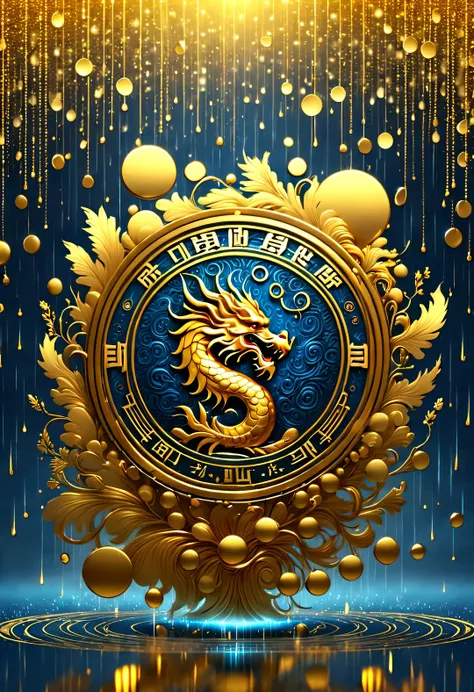 gorgeous wallpaper design，（it&#39;s raining like crazy，there are lots and lots of golden letters：1.37），threaded gold coins pour ...