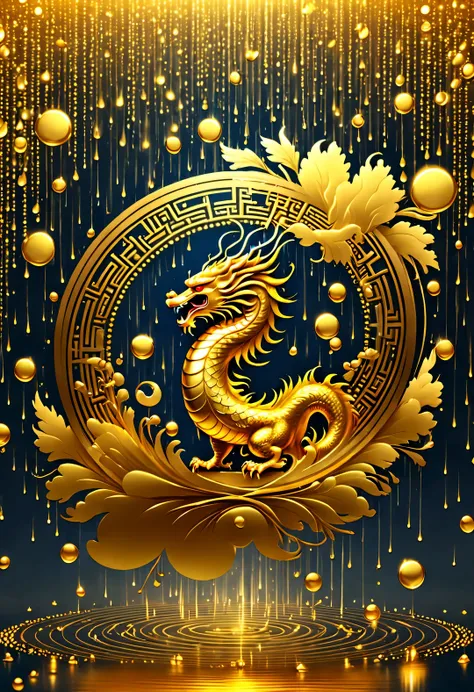 gorgeous wallpaper design，（it&#39;s raining like crazy，there are lots and lots of golden letters：1.37），threaded gold coins pour ...