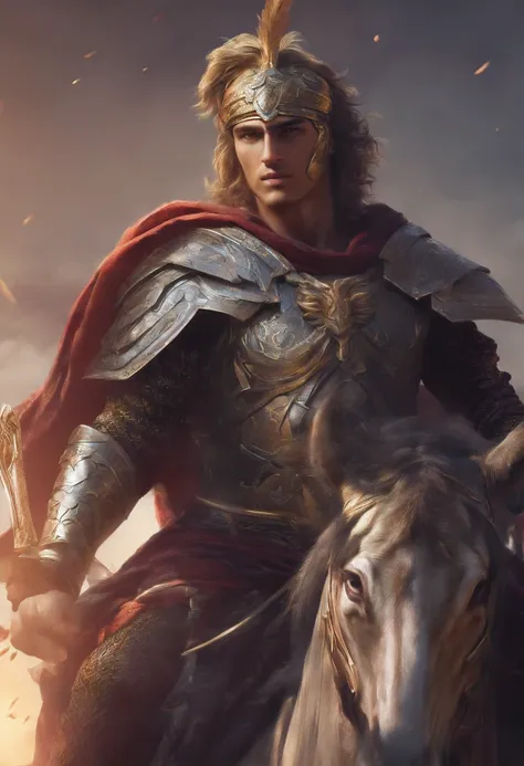 alexander the great in his 20s,closeup shot, cinematic,handsome king