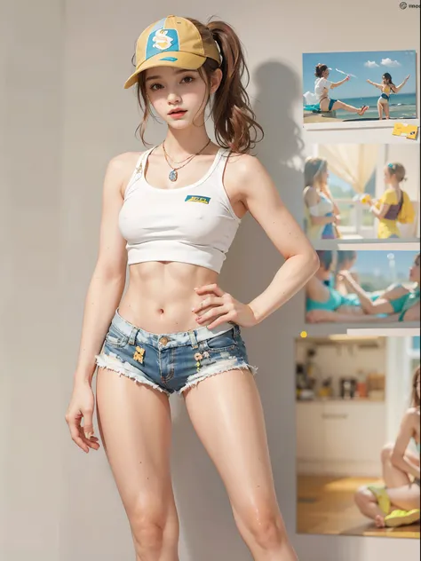 masterpiece, best quality, realistic, colorful, delicate, sharp focus, (PureErosFace_V1:0.5), (detailed beautiful delicate face, high detailed skin, skiny and thin:1.3), 1girl, 19 years old, tall, (smooth_abs:1.55), (abs:0.5), pretty, masterpiece, (long_sk...