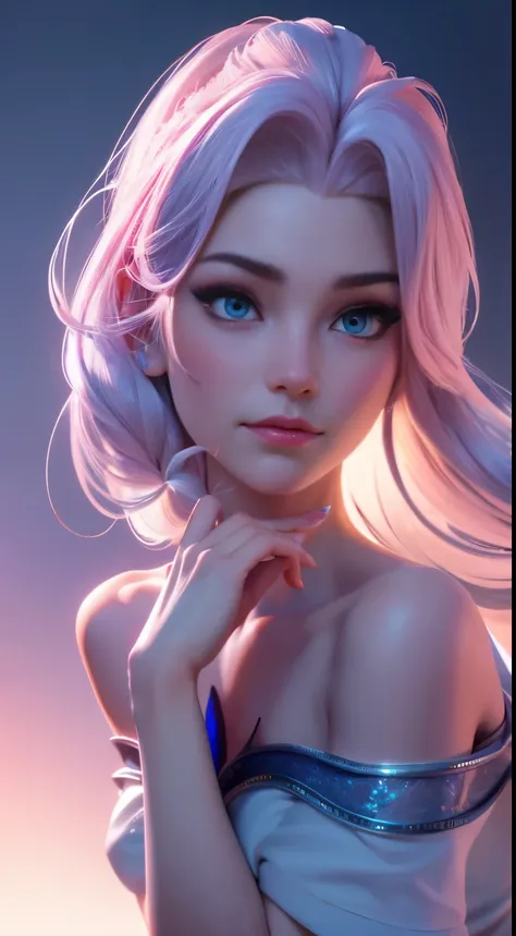 (elsa frozen-rose quartz SU mezclando modelos .) (ultra FUSIÓN) Highly detailed CG unity 8k wallpaper, style shot, complex, high detail, dramatic, highest quality movie still image, very detailed, masterpiece, best quality, character design, Elsa, Elsa fro...