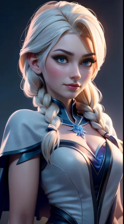 (elsa frozen-campanita mezclando modelos .) (ultra fusión) highly detailed cg unity 8k wallpaper, style shot, complex, high deta...