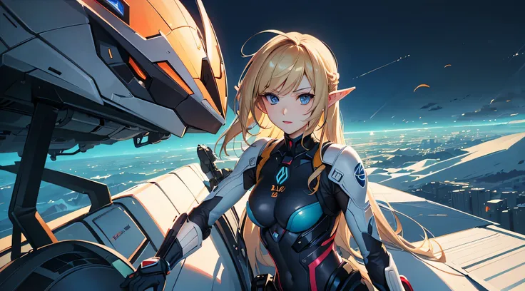 (masterpiece, bestquality, ultra-detail:1.3), perfect composition, 10, (Very detailed, hyper detailed), gentle lighting, raw, HDR, 8K Surface, Extreme Detail, high detailed skin texture, Epic Details, high sharpness, Macross Delta, (((Mirage Farina Jenius)...