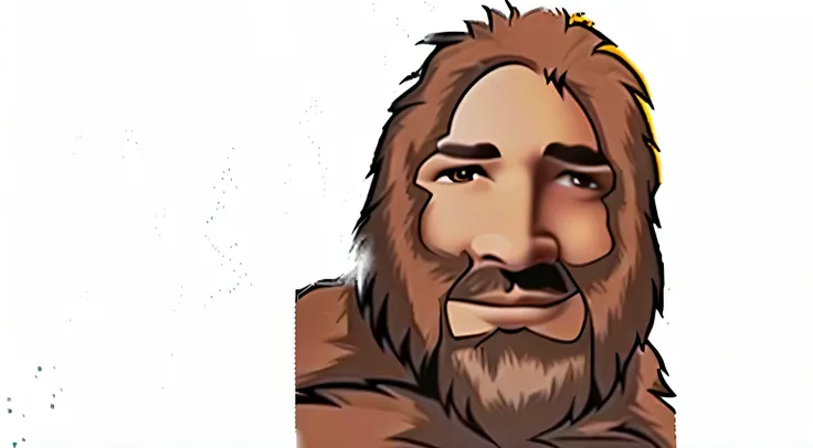 a close up of a cartoon of a man with a beard, manbearpig, asmongold, one caveman is cowering in fear, scruffy man, dwarven, putin is bald caveman, wearing cave man clothes, drawn in microsoft paint, bearded, some beard, scruffy looking, ( sasquatch, digit...