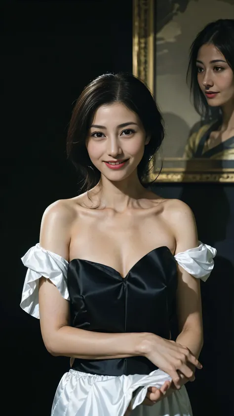 woman reading,curio,a smile,,Sweet and charming appearance.、Caravaggio&#39;painting、Caravaggio&#39;chiaroscuro,,cute smile, ecstatic watch,a sexy,Seduce you