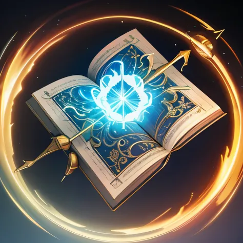 a glowing magic book,spellbook, inlaid topaz, game icon, masterpiece, best quality, super detailed, masterpiece, hd transparent ...