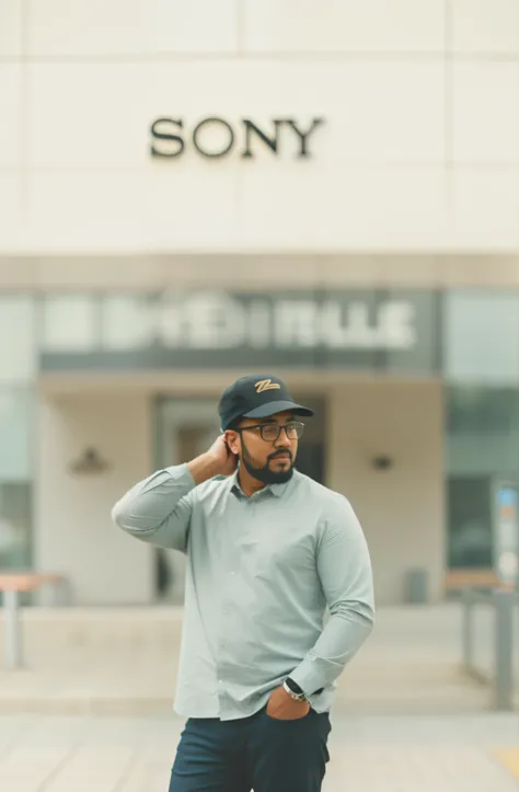 there is a man standing outside talking on a cell phone, shot on sony a 7 iii, shot on sony a 7, shot on nikon z9, photo taken with sony a7r camera, photo taken with sony a7r, shot on canon eos r5, shot on canon eos r 5, taken with sony a7r camera