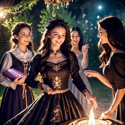 (best quality,4k,8k,highres,masterpiece:1.2),ultra-detailed,(realistic,photorealistic,photo-realistic:1.37), a teenage boy joins a witch coven and he’s given the gift of femininity, he gets magically transformed into a cute teenage witch girl, sex change r...