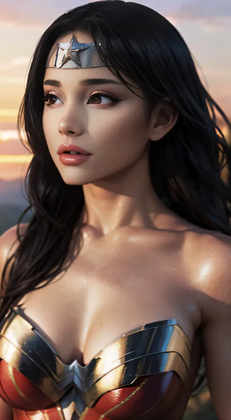 (best quality,4k,8k,highres,masterpiece:1.2),ultra-detailed,(realistic,photorealistic,photo-realistic:1.37),, sexy Wonder Woman