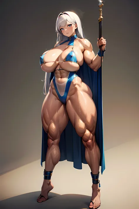 1 female, adult, mature, bikini armor, pasties, knight, sword, kingdom, medieval city, looking at viewer, ((NSFW)), (((accurate anatomy))), (((Huge breasts))), ((long legs)), ((wide hips)), Huge Muscular Legs, (((Massive Female Bodybuilder))), (((((Huge Mu...