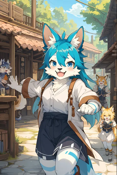 cover_page, super high resolution, detailed background, World Heritage Site, 6+boys, 6+girls, Happy, joyful, absurdres(Photos of solo travelers)(kemono, furry anthro),