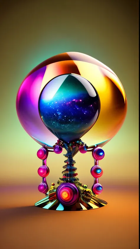 milky way　Wine Glass Human　High level image quality　Metal　NFT Illustration　Colorful　extraterrestrial　art：　another dimension　and delicate expression