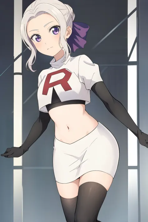 ((best quality)),((highly detailed)),masterpiece,absurdres,detailed face,beautiful face,(detailed eyes, deep eyes),(1girl),((dynamic pose)), shino, 1girl, solo, purple eyes, looking at viewer, fairy background, ribbon, hair ribbon, purple ribbon, white hai...