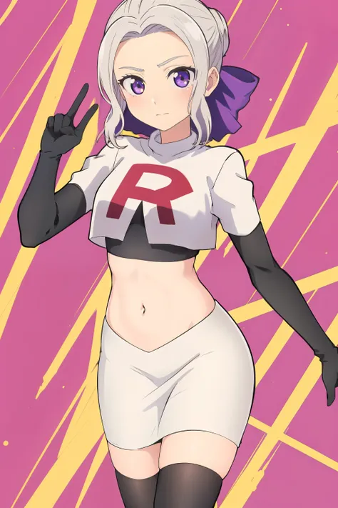 ((best quality)),((highly detailed)),masterpiece,absurdres,detailed face,beautiful face,(detailed eyes, deep eyes),(1girl),((dynamic pose)), shino, 1girl, solo, purple eyes, looking at viewer, fairy background, ribbon, hair ribbon, purple ribbon, white hai...