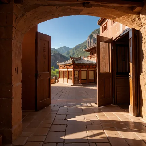 Scenery of terracotta mountain 