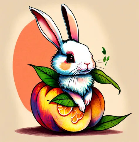 Peach Blossom Rabbit，logo