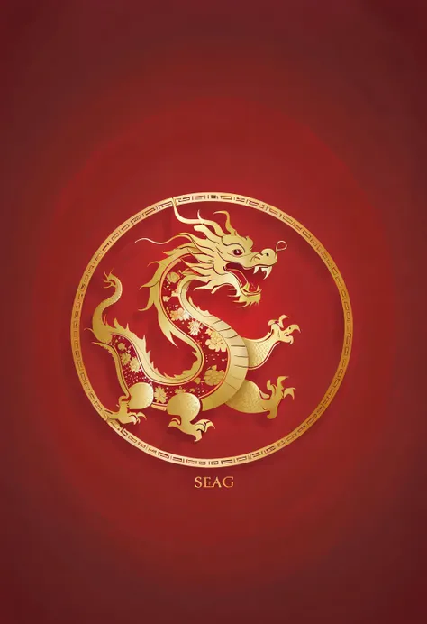 Sketch style, Simple golden negative space on Chinese red background, Smiling happily and cutely, Minimalist Chinese dragon walking, dynamic action, golden english thin line "Marine art" logo, "Marine art."logo
Flat, vector, clip art, Greg Staples style, O...