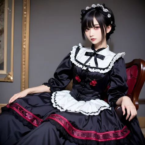 (masterpiece, best quality:1.2), 1girl, solo，lolita skirt