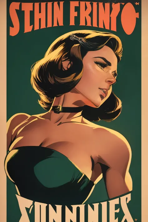 Arte Inspirada John Buscema, World War II poster, vemos uma enfermeira (1mulher)segurando uma pasta, uniforme hospitalar perfeito, short hair up to the shoulders, cor negro, olhos verdes claros, seios pequenos, corpo delgado, imponente em uma tenda hospita...