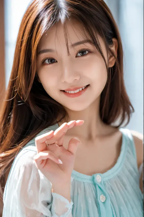 ulzzang-6500-v1.1,  (RAW photo:1.2), (Photoreal), beautiful detailed girl, (See-through:1.3), (genuine: 1.4), very detailed目と顔, beautiful and fine eyes, elegant long dress、(very affectionate smile:1.2)、huge file size, High resolution, very detailed, highes...