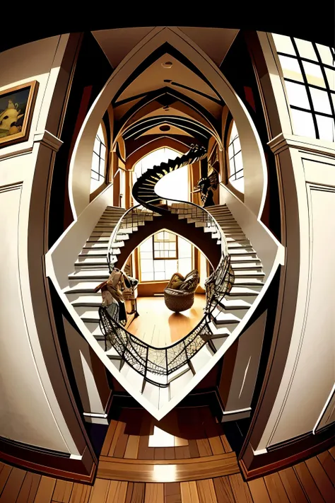 Innovative Escher-style trick art.