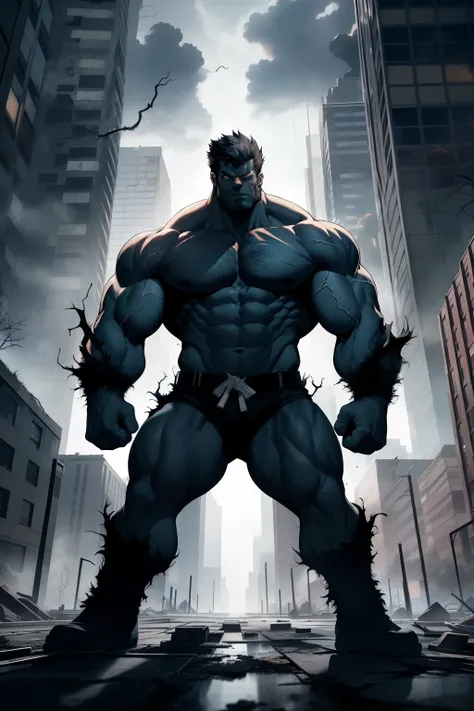 In the heart of a gritty urban landscape, a towering figure emerges. Wolverine, the mighty mutant, stands tall and imposing, his muscular physique bulging with raw power. His razor-sharp claws gleam menacingly in the dim light, casting long, ominous shadow...