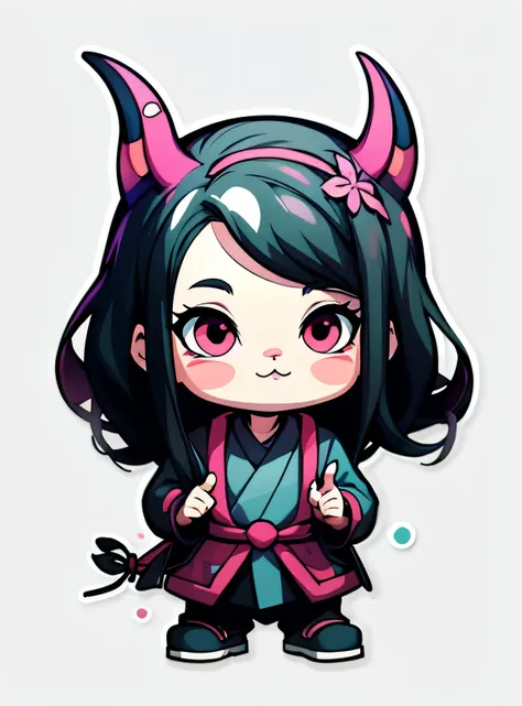 adesivos, bonito todos os tipos de Cute Nezuko Anime Demon Slayer, fundo simples, negligenciar, negligenciar