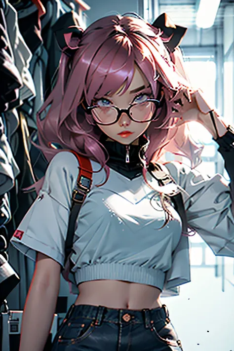 Cute girl vtuber with glasses