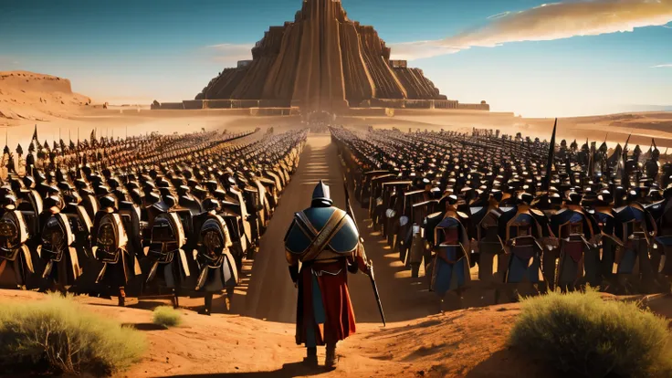 an image of the army of the time of anrtes of Christ in struggle against the enemies of the time, 8k, cinematography