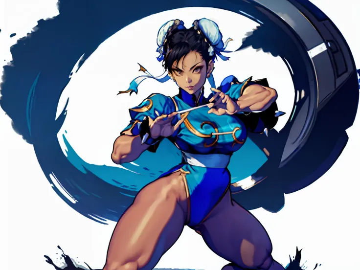 ChunLi, 1girl, fit body, strong legs, detailed face, full body potrait, horny, high details, tight clothes