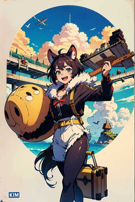 cover_page, super high resolution, detailed background, World Heritage Site, 6+boys, 6+girls, Happy, joyful, absurdres(Photos of solo travelers)(kemono, furry anthro),