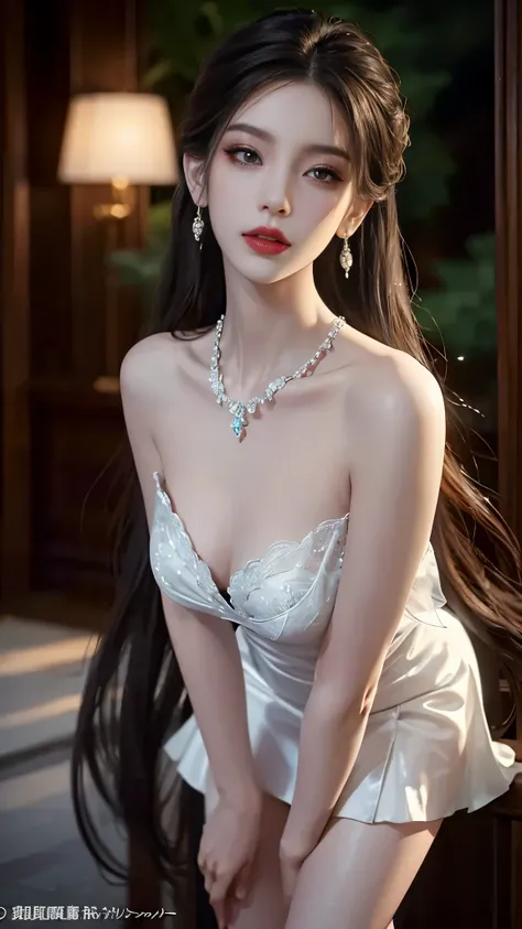 ((full body)), ((from below)), yushuxin,1girl,solo, ((Stand up, against the ledge)), ((leaning forward)), ((Clear features, clear faces, clear faces)), red lips, makeup, close-up shot, elegant posture, enticing pose, perfect curves, slim, sexy, big breasts...