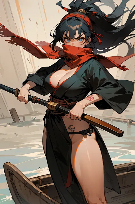 (masterpiece:1.4),very high quality,very high resolution,super detailed,intricately detailed face and eyes,complex lines,delicate painting 1 girl, alone, chest, looking at the viewer, blue eyes, black hair, hair ornaments, holding, arms, kimono, kimono, ho...