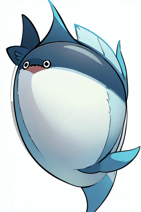 anime style、Sakabambaspis、fish、background white、plain background、no background、1 fish、cute