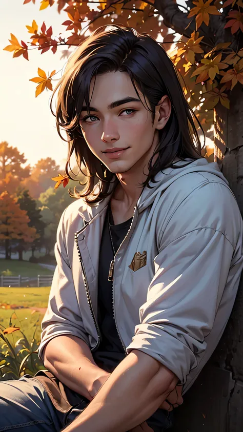 (best quality,4k,8k,highres,masterpiece:1.2),ultra-detailed,(realistic,photorealistic,photo-realistic:1.37),smiling,14-year-old male son,cinematic and beautiful,soft lighting,warm colors,portrait,beautiful detailed eyes,beautiful detailed lips,happy and jo...