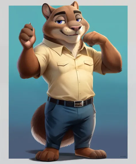 John Walker as an groundhog, Zootopia style, full body