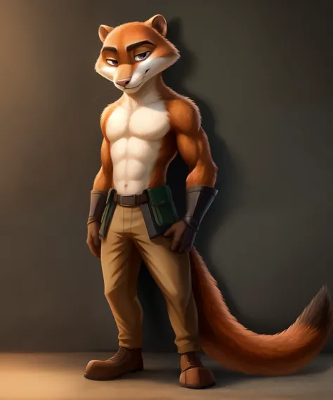 Baron Zemo as an weasel, Zootopia style, full body