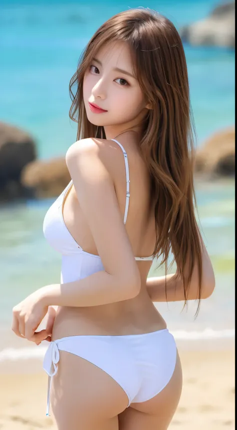 1 female, (close up of face:1.5), light brown hair, dull bangs, hair behind the ear, hair on shoulders, long hair, Extra-fine face, narrow side, eyes like delicate lips:1.5), light blush, eyes are light brown,See here, ultra thin hands, super thin fingers,...