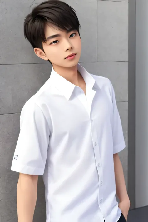 Asian Handsome Men、white shirt