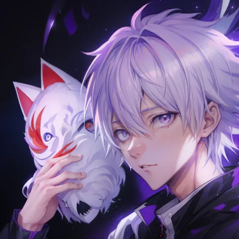 anime anime wallpapers hd anime wallpapers hd anime wallpapers hd, kaworu nagisa, with kitsune mask, white fox anime, neferpitou, gapmoe yandere, anime cover, ken kaneki, white - haired fox, in anime style, anime wallaper, nagito komaeda, anime style 4 k, ...