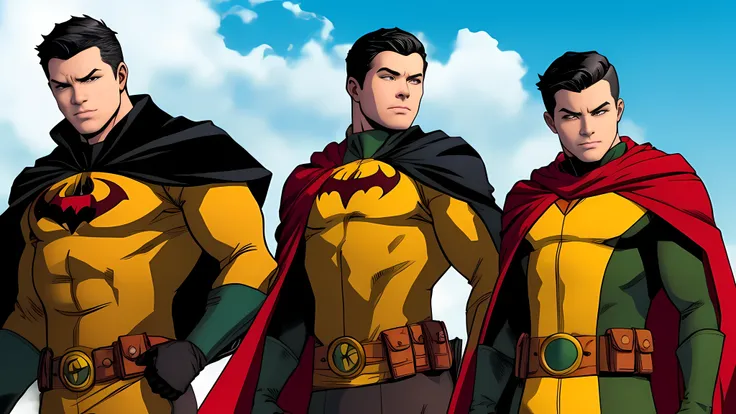 damian wayne as robin and his father the batman