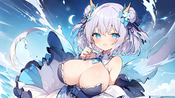 ((huge breasts、huge breasts、huge breasts、huge breasts、huge breasts、huge breasts、pointed chest、nice detailed nipples、Non-saggy breasts、naked)), beautiful breasts、(big breasts),Super detailed、(masterpiece, top quality, official art:1.2), (flat color:1.5),(co...