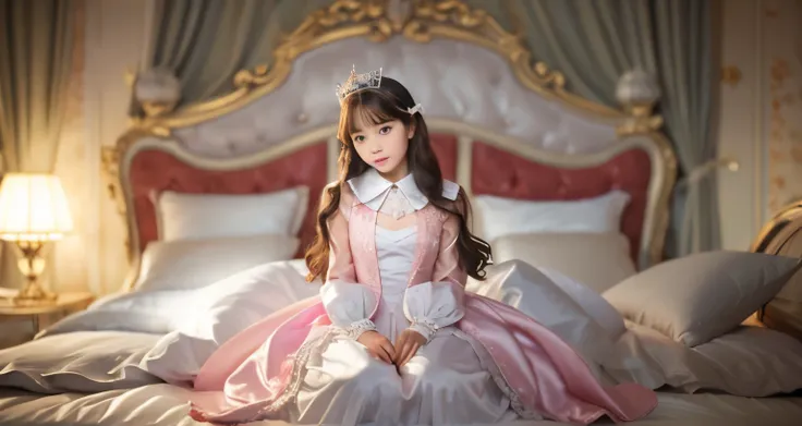 ,highest quality, masterpiece, highest resolution, artwork, super それにget used to it, many get used to it, get used to it, それにget used to it, 3K realistic photos,,(( When I was 10 years old)),Super detailed baby face,She is a princess,Full length ball gown ...