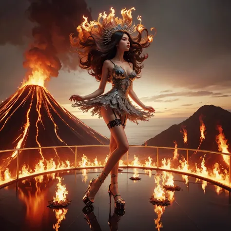 arafed woman with bustier gigantic breast in a
Tight fire corset and flame dress in front of a building, wearing an ornate outfit, ornate dress, intricate dress, elegant flame corset, ornate and elegant, extravagant dress, inspired by Hedi Xandt, ornate a...