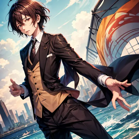 Osamu dazai a anime character from boungo stray dogs